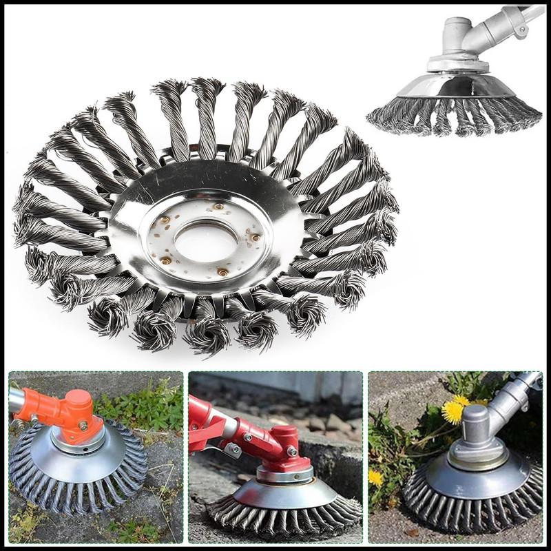 Mower steel wire mower head 6-inch steel wire wheel weeding head 8-inch twisted wire mower garden universal accessories