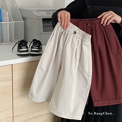 邦诚儿童长裤2025秋季新款男女宝宝纯色宽松弯刀裤男童裤子潮代发