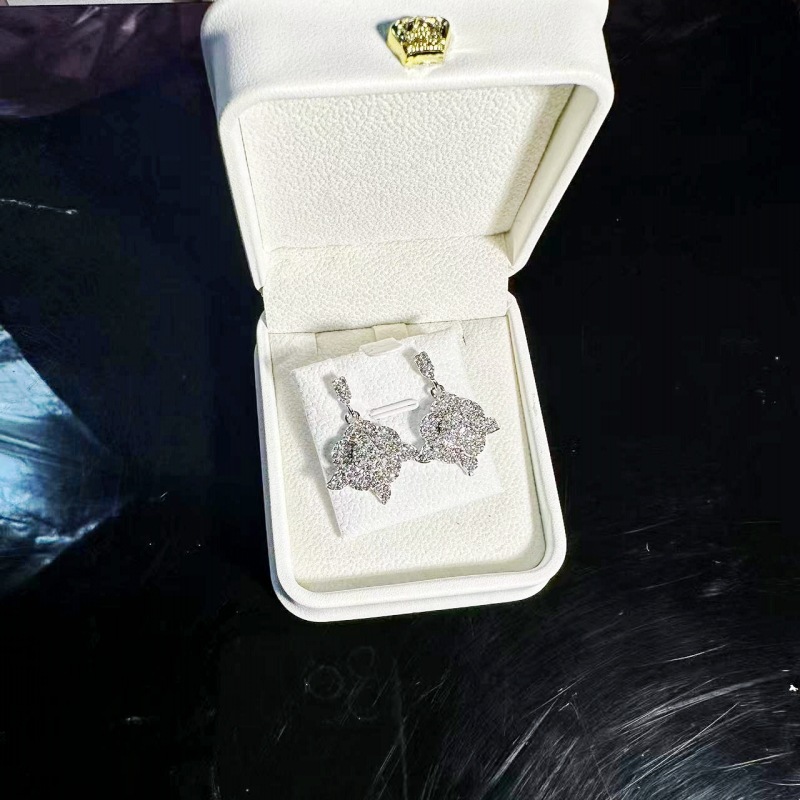 Bijoux de fiançailles trois pièces pour femme, style européen et américain, ornés de diamants sertis de diamants._voghion.com