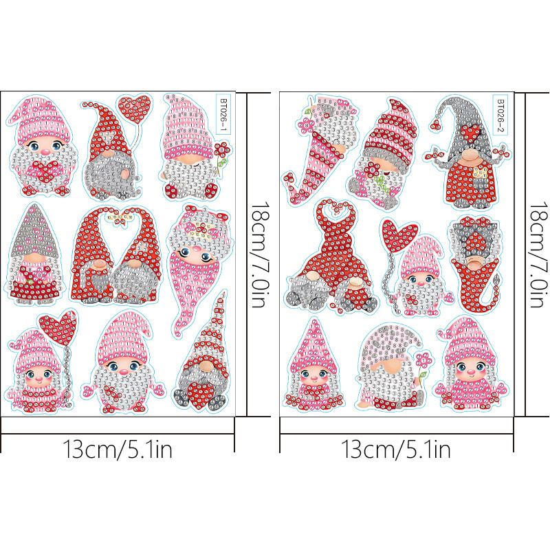 Dibujos animados Navidad Pintura de diamantes Pegatinas al azar Hecho a mano Diy Pintura de mampostería Pegatinas de pared Pegatinas para niños Pegatinas Diamantes redondos