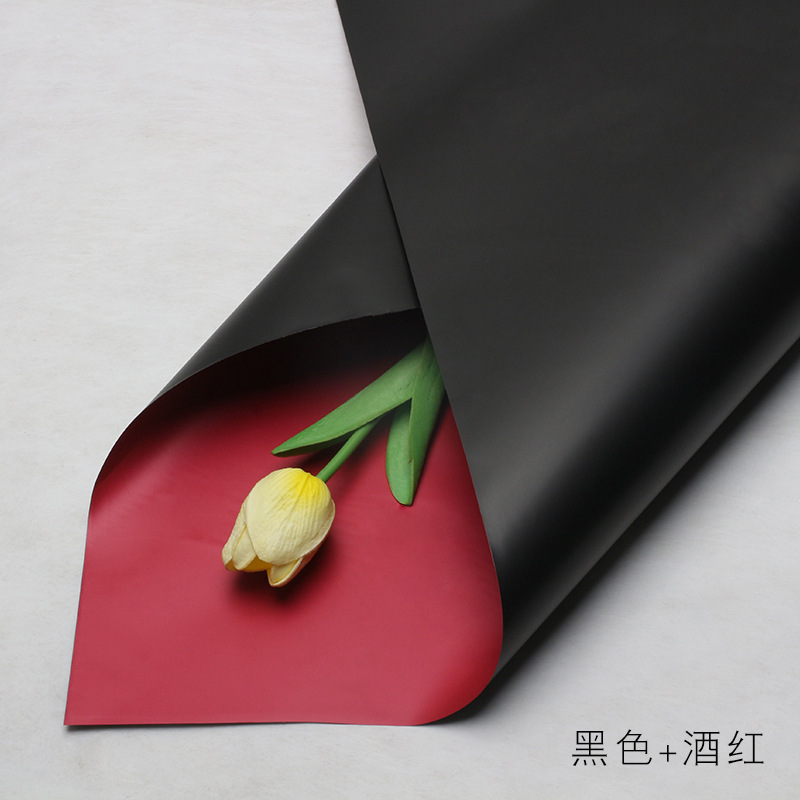 Venta directa de fábrica de papel de embalaje de flores impermeable bicolor Ouya papel ramo floristería floristería material de embalaje floral al por mayor