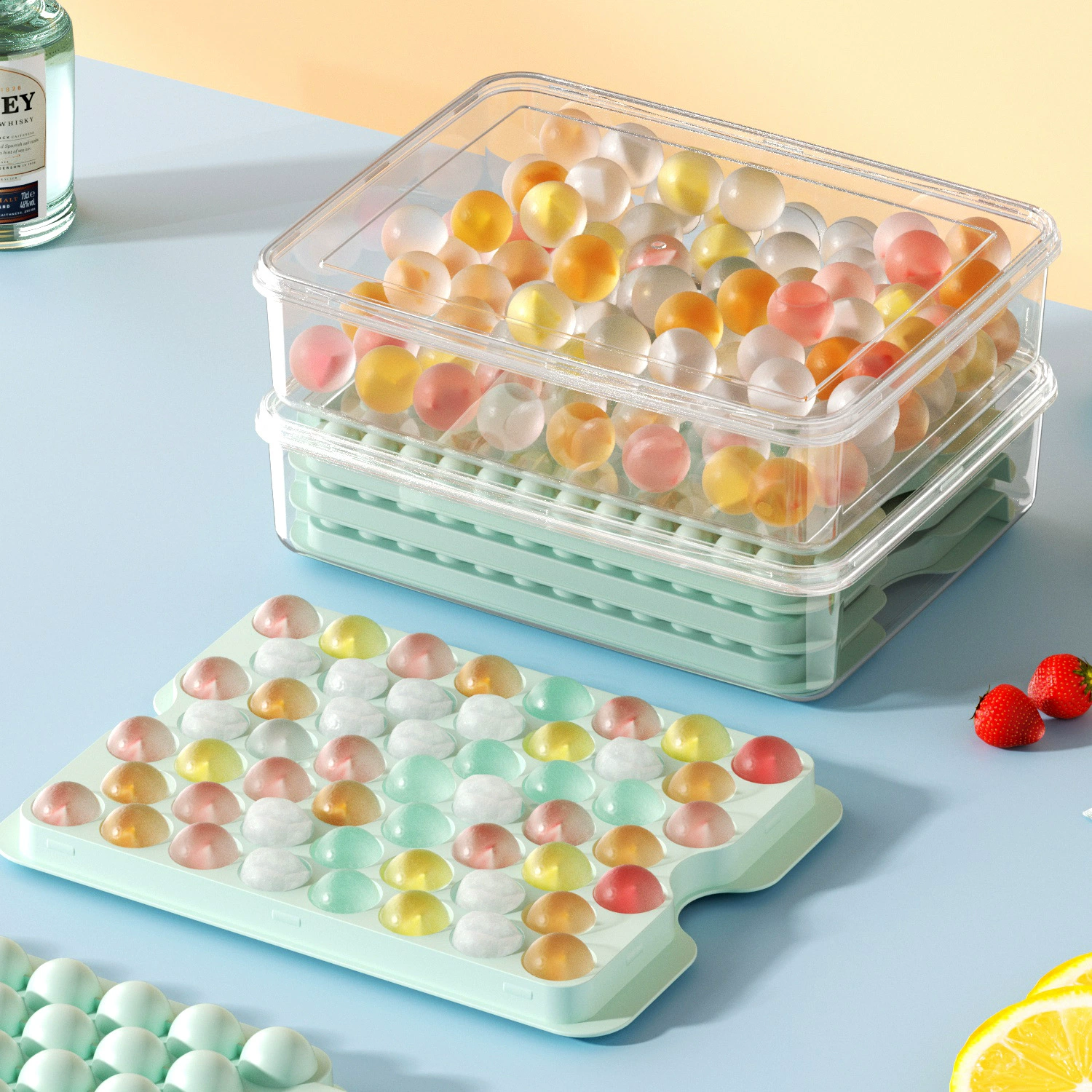 Летняя коробка для приготовления льда 53 фута многослойная 123 кубики льда шлифовальная коробка для хранения льда нажимает на быстрый артефакт