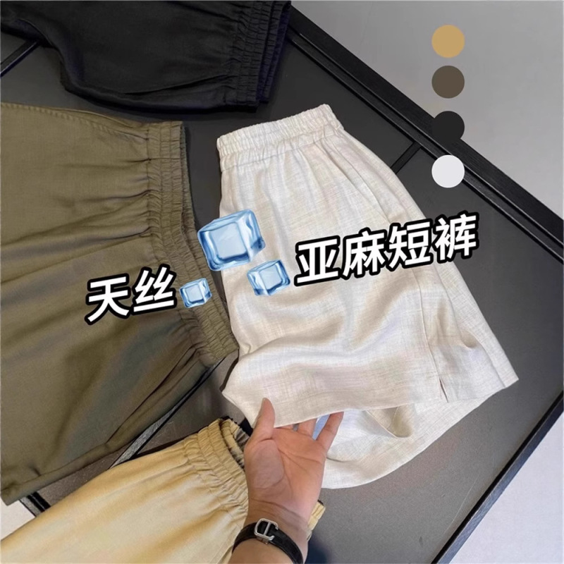 White Tencel Linen Shorts for Women, Summer Thin, Petite A-Line Wide-Leg Pants, Casual, Loose and Super Nice Pants