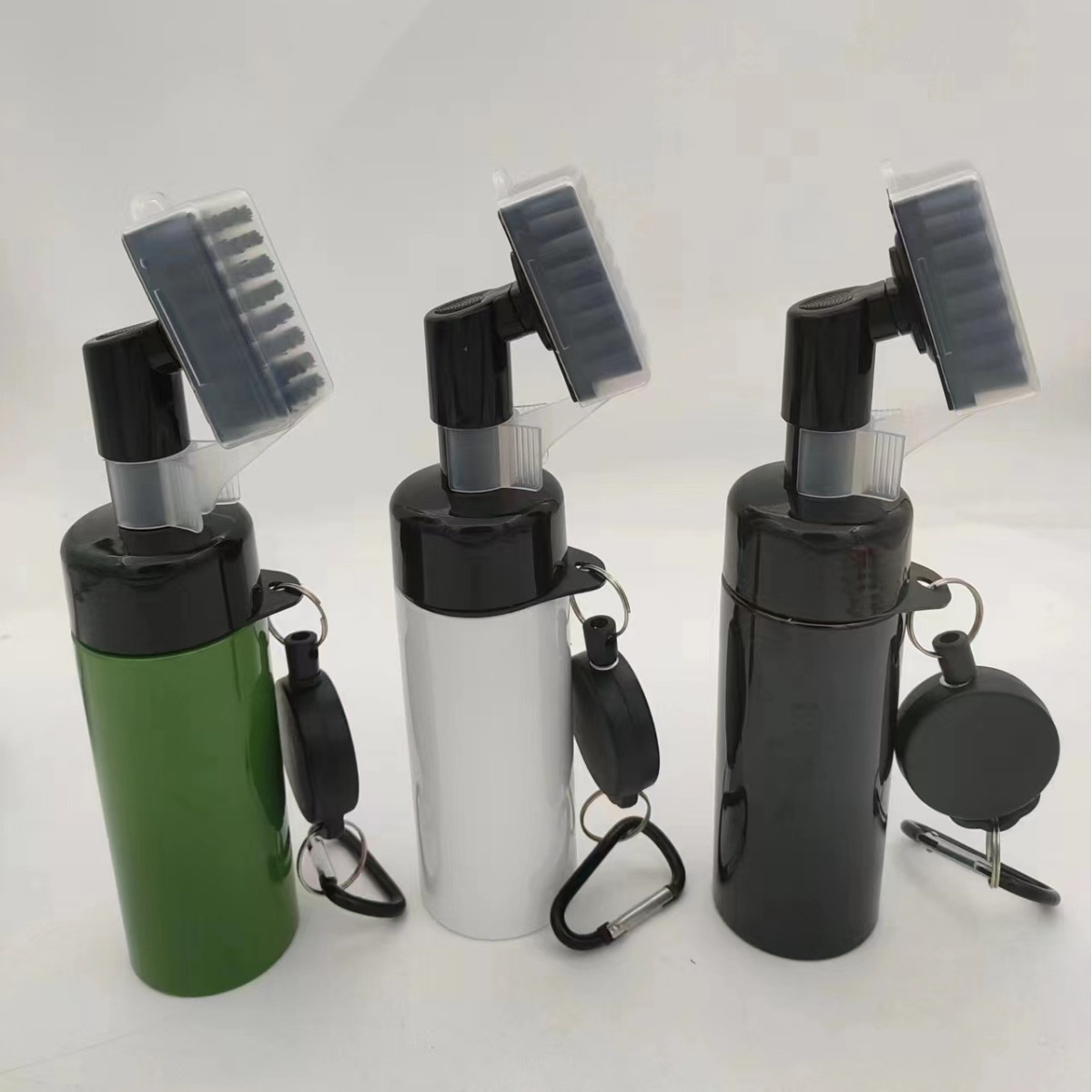 Cepillo de limpieza por aspersión de agua del club de golf tipo de empuje regadera cepillo de limpieza de la cabeza del club ranura herramienta de suministro