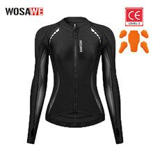 WOSAWE春夏季骑士上衣护具女款摩托车骑行护甲衣机车休闲风格装备