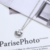 Short necklace, chain for key bag  with letters, fashionable accessory, silver 925 sample, English letters