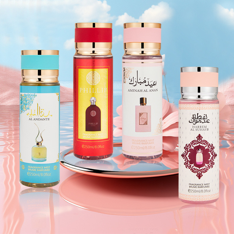 Sudeste asiático transfronterizo Dubai fragancia neutra perfume auténtico perfumes duraderos cosméticos aerosol corporal fábrica comercio al por mayor