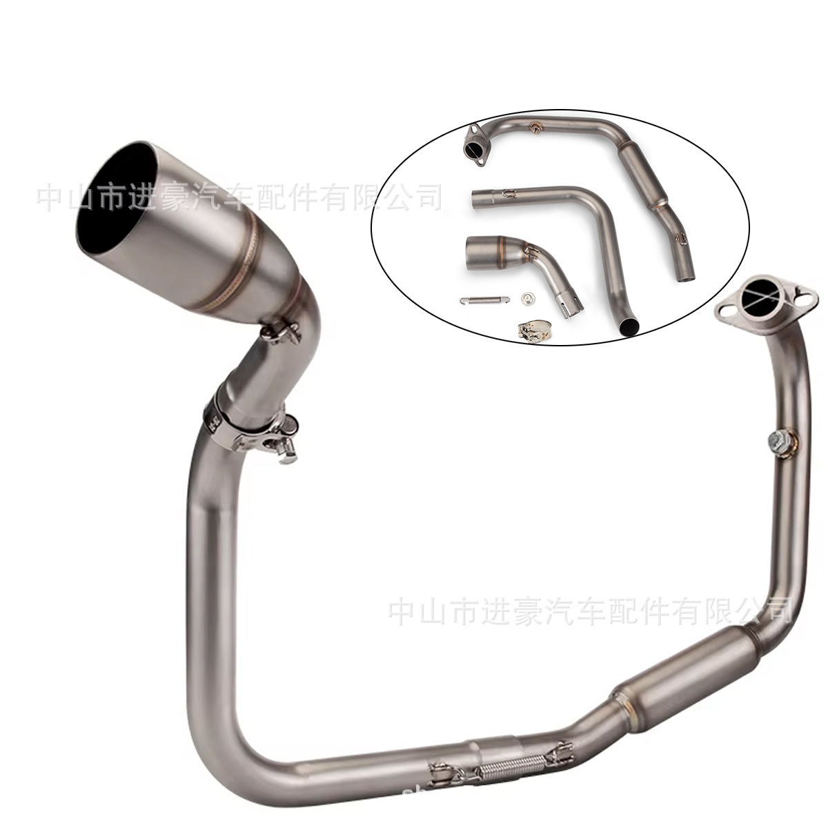 Motorcycle Exhaust Pipe Modification Tnt125 Front Section Middle Section Stainless Steel Front Exhaust Tail Section Factory Direct Sale