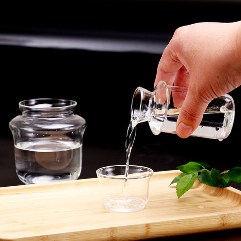 Factory Wholesale Heat-resistant Glass Wine Tools Hot Wine Pot Wine Warmer Three-piece Wine Warmer Japanese Wine Tools Home Wine Tools