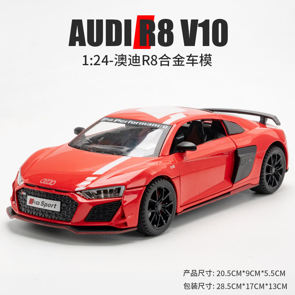 [Window box] 1:24 Audi r8-red
