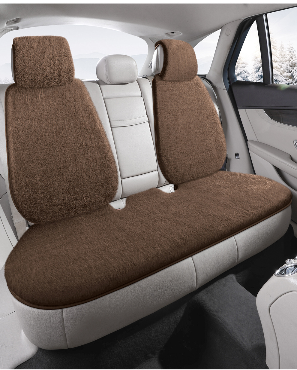 Winter Plush Car Seat Cushion Warm Car Decoration Universal Tie-Free Anti-Slip Seat Cushion Seat Cover Seat Cushion Fur Cushion
