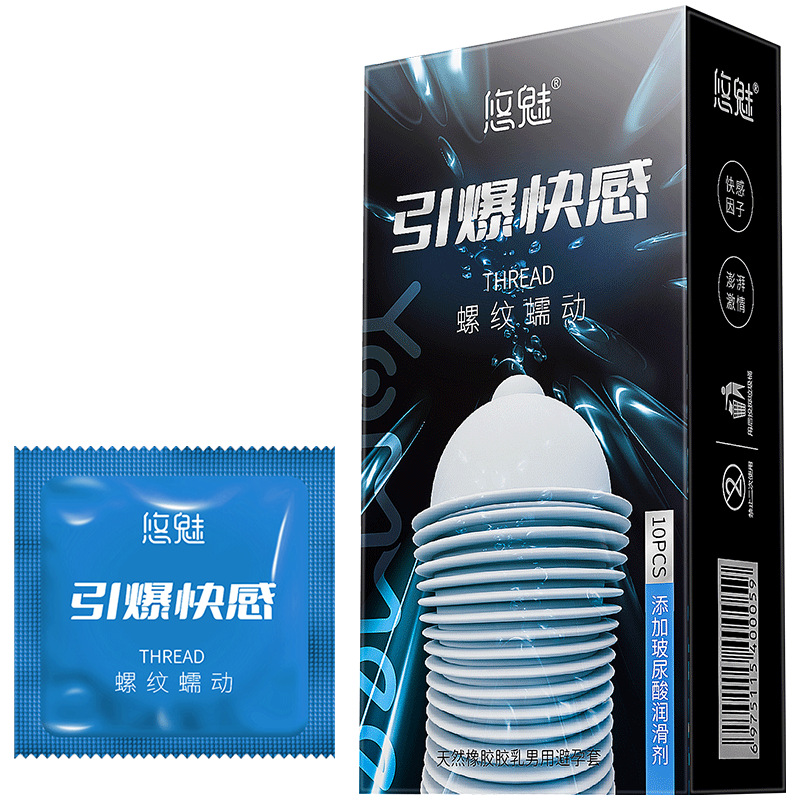 【20】explosive pleasure threaded sleeves-10 pieces (360 boxes/carton)