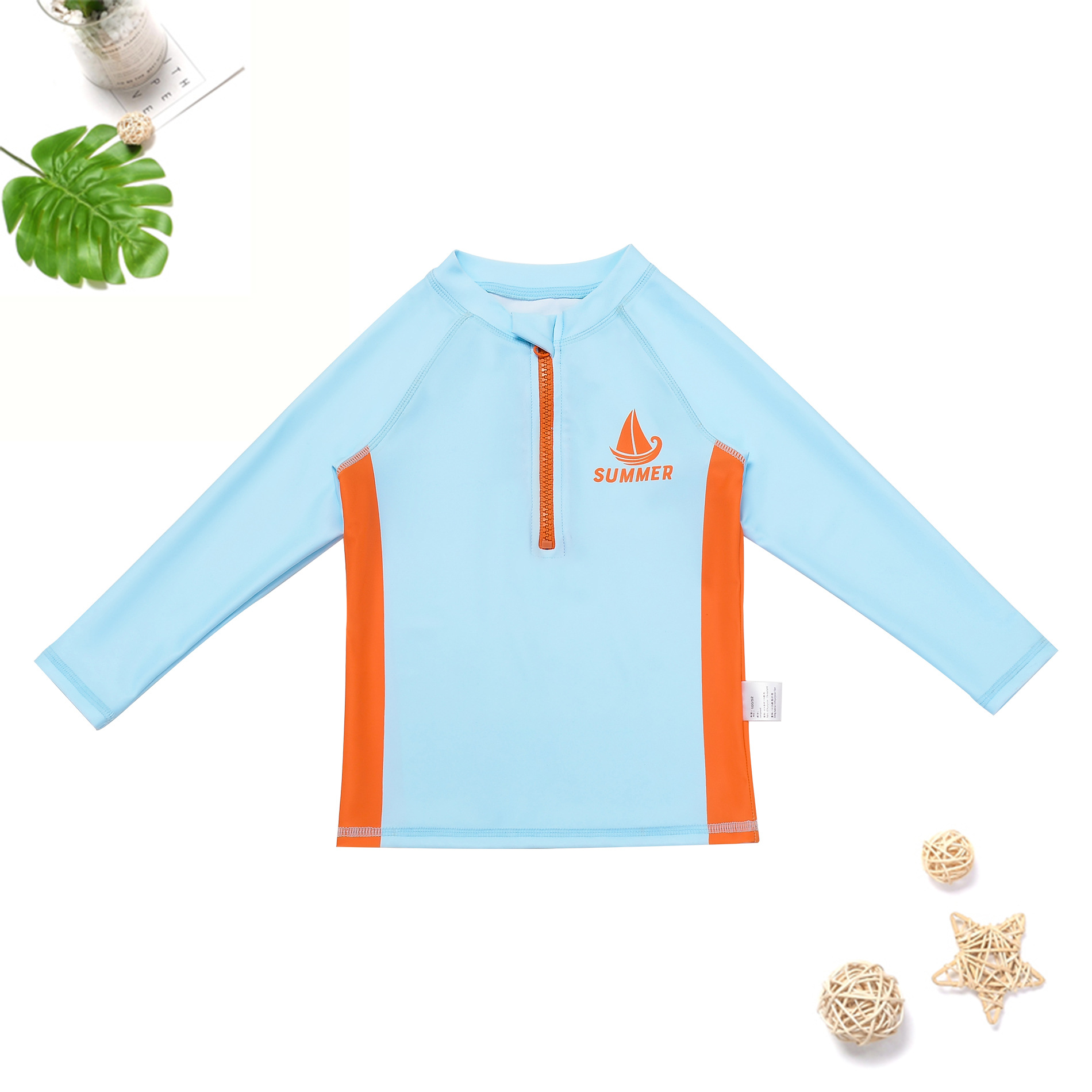 Boys Split Swimsuit Set With Sun Protection For Children_voghion.com