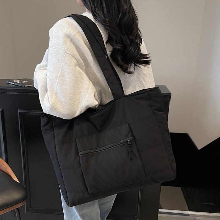Bolso Tote de Nylon para Mujer con Cremallera para Estudiantes y Uso Diario