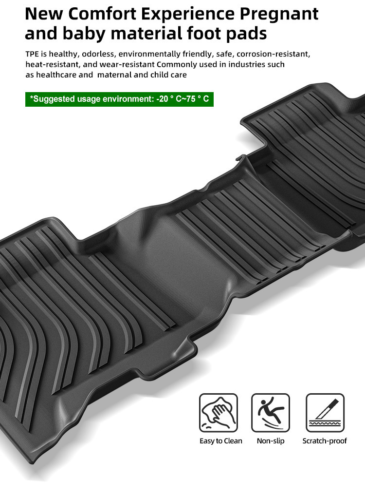 Suitable for 23-25 Model Sequoia Car Floor Mats, Custom Tpe Floor Mats, Trunk Mat, Cross-Border