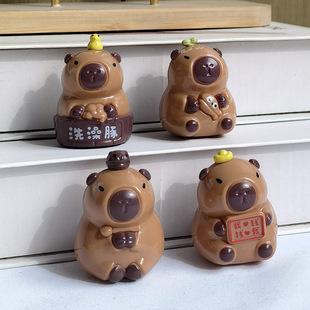 Children's First Birthday Cake Decoration Cute Capybara Topper Baking Dessert Table Decoration