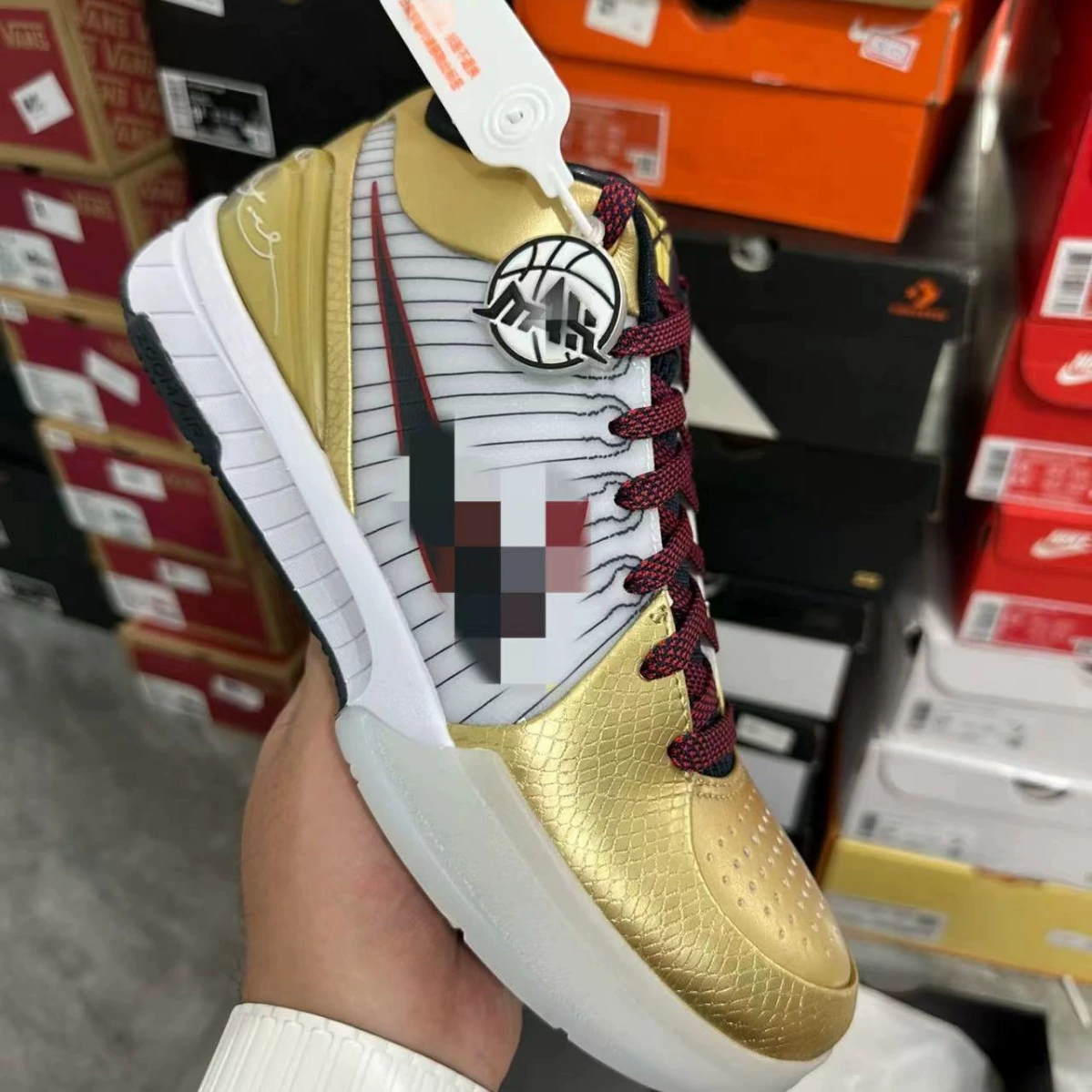 Обувь Путянь Кобе 4 поколения баскетбольная мужская обувь KOBE плей-офф Платинум Мамба надувная обувь для студентов Kobe4