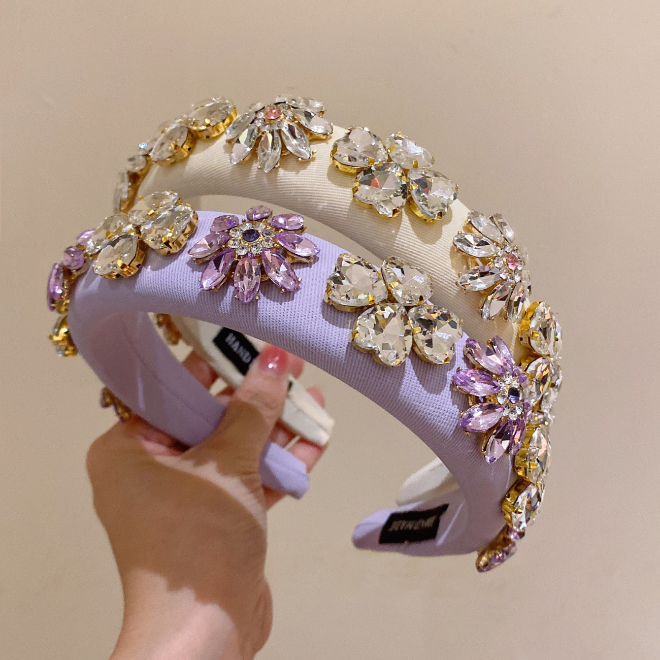 150g Weight Hair Band Hair Accessories Type 1 Piece Quantity Holiday, Date Occasion Rhinestone Material Flower Pattern Women's Gender Women's Lady Flower Rhinestone Hair Band 7