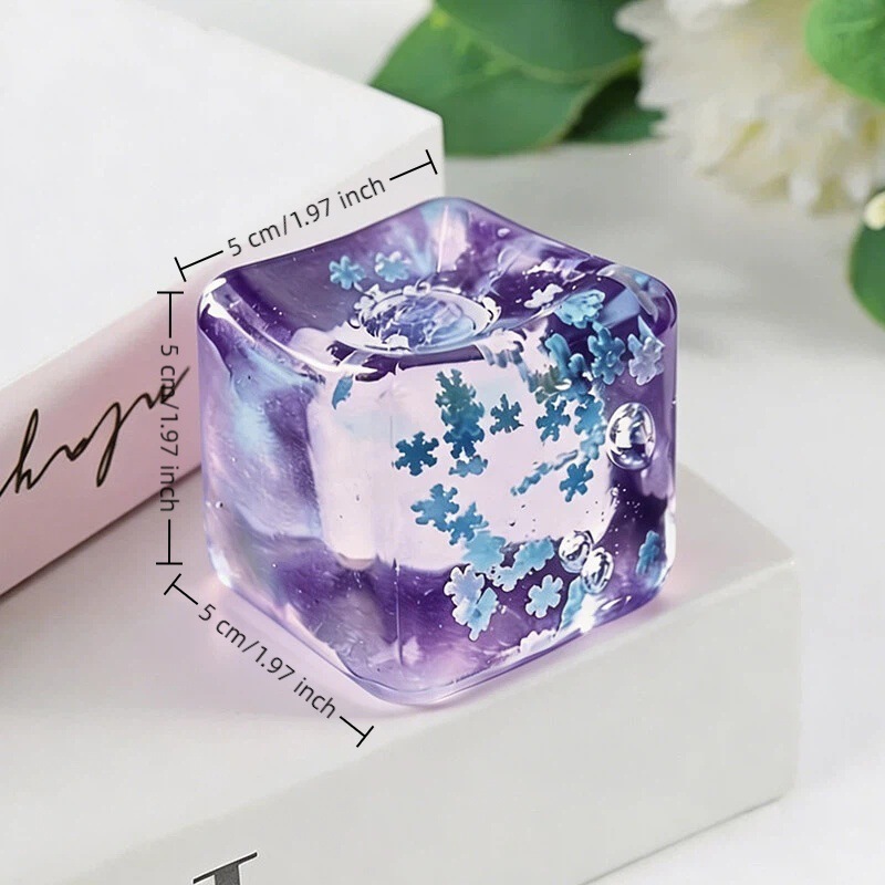 5cm snowflake ice cube-purple