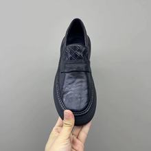 皮鞋男秋季新款男鞋真皮防滑软底男士休闲百搭懒人一脚蹬乐福舒适