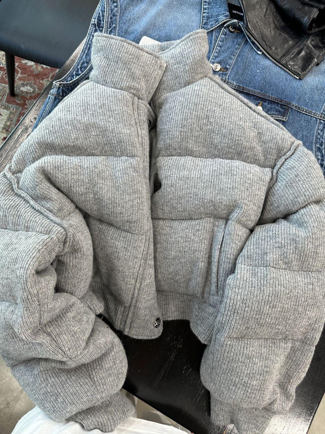 Korean Style Gray Cotton Jacket for Women Winter 2025 New Loose Short Stand Collar Thickeneded Warm Versatile Jacket