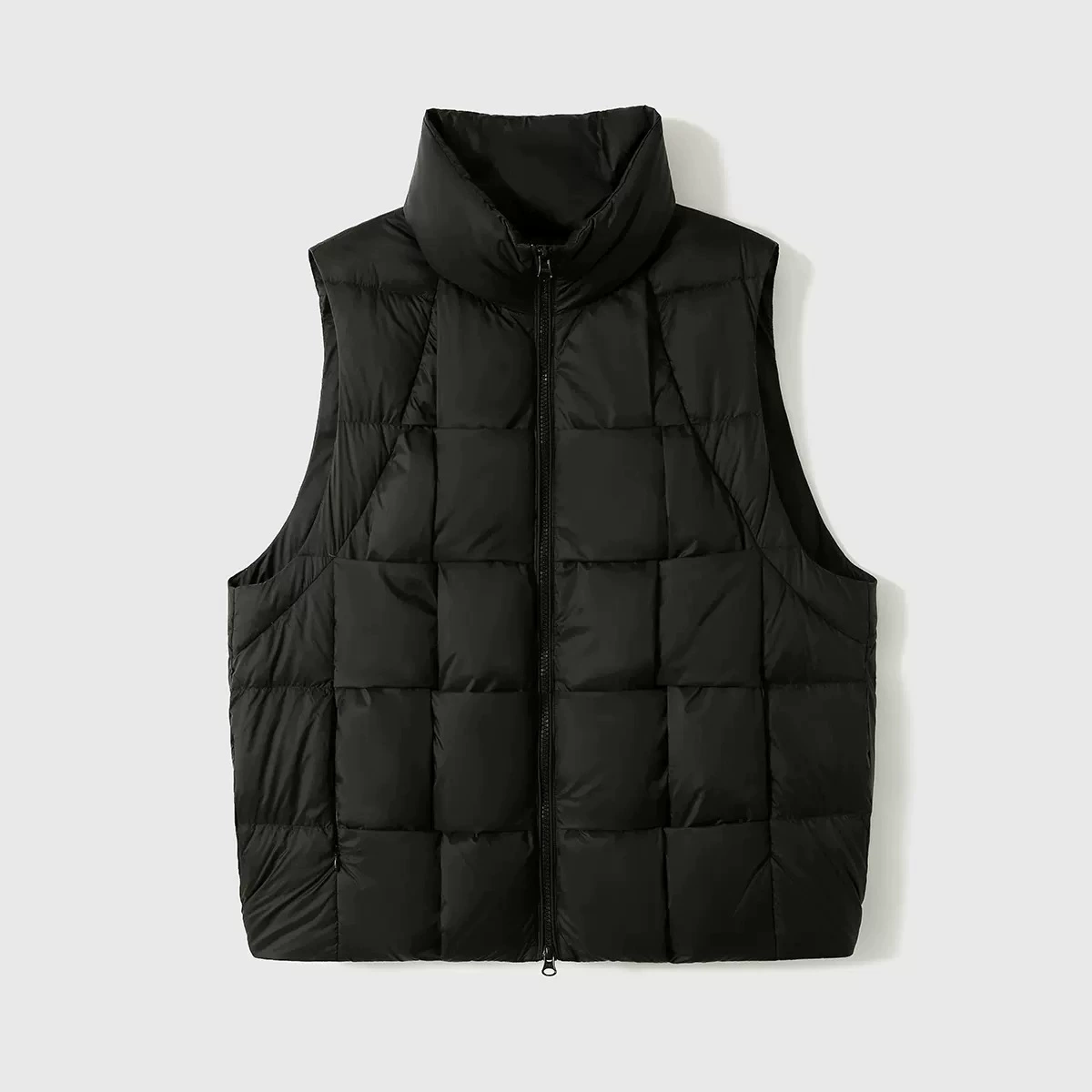 Winter vest with down, woven velvet down jacket sleevless, duck down