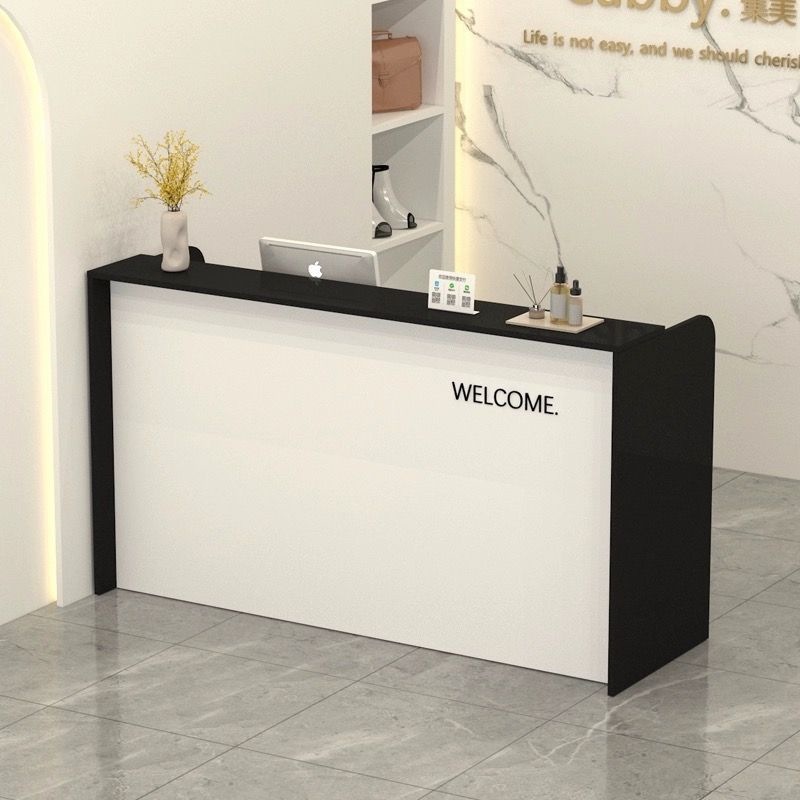 Clothing store lacquered cash register counter, small bar table, simple modern courtyard counter table, company front desk reception desk