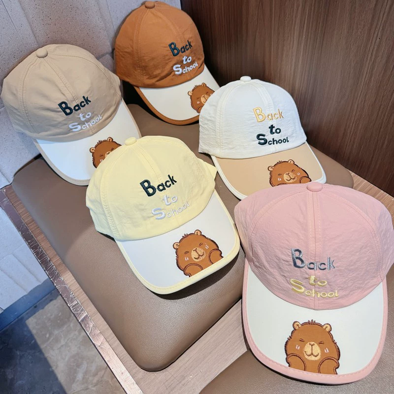 2025 новая детская бейсболка Capibala с козырьком для мальчиков и девочек, защита от солнца, шляпа для весны и осени, тонкий стиль