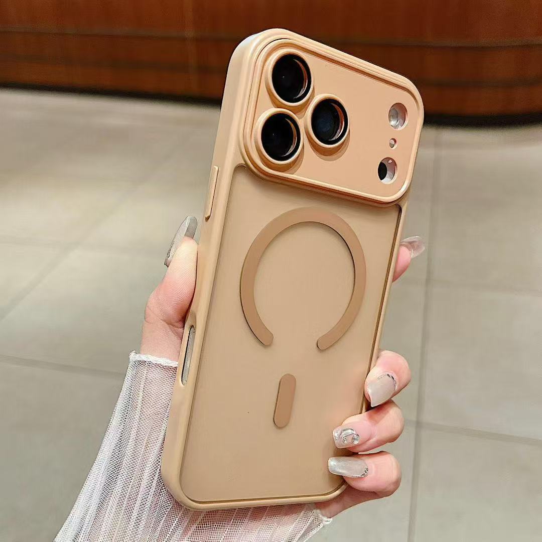 适用苹果17ProMax磨砂C圈磁吸手机壳iphone16E亲肤感防摔15保护套