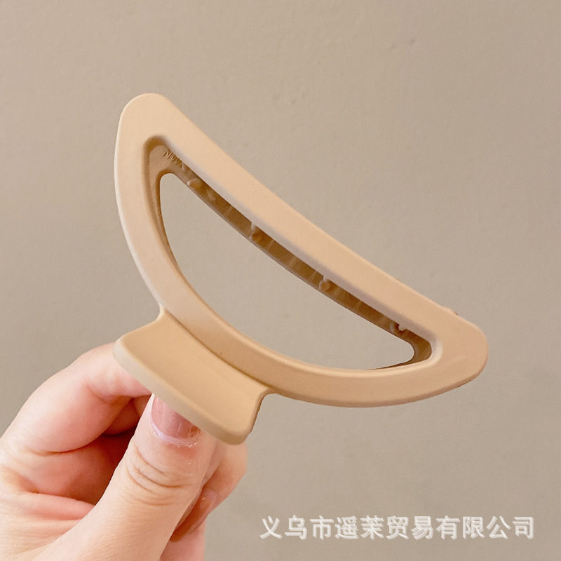咖色磨砂抓夹女2025年新款发夹后脑勺大号发量多鲨鱼夹子发卡头饰|undefined
