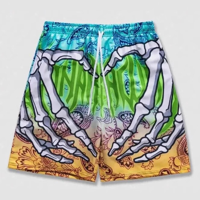 2026 New Model Best-Selling Men's Summer Skeleton Finger Paisley Pattern 3D Printed Shorts on AliExpress and Amazon 2026 New Model Best-Selling Men's Summer Skeleton Finger Paisley Pattern 3D Printed Shorts on AliExpress and Amazon