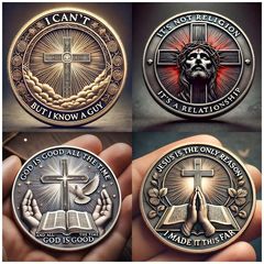 现货跨境热销仿古风格I beleive in god祈祷币复古收藏纪念币