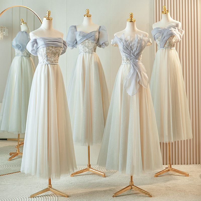 Wedding Bridesmaid Dresses 2026 New Style Slimming Sister Group Fairy-Like Elegant Niche High-End Adult Formal Dresses for Women Spring Season