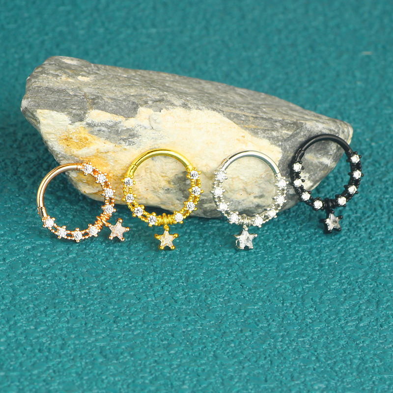 Pointed titanium steel lip stud product view