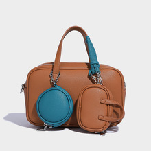 2024秋季新款复古子母单肩斜挎包包轻奢小众高级感波士顿手提包包