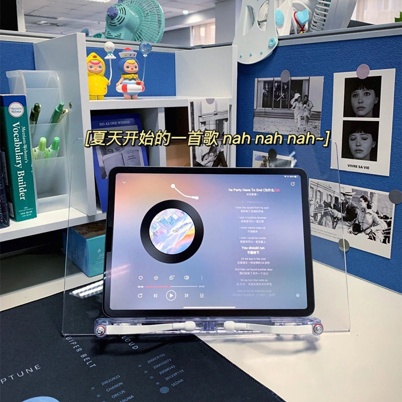 亚克力阅读架 韩国ins风透明读书架学生桌面书立ipad支架看书神器|undefined