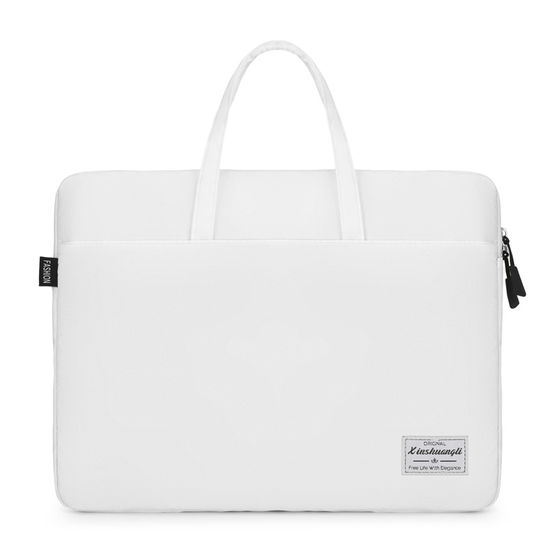 Bolsa de computadora portátil para estudiantes unidireccional de color sólido de gran capacidad de moda simple bolso de computadora portátil de nicho