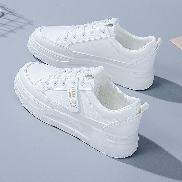 Height-Increasing White Sneakers for Women, Breathable Korean Style Versatile Fashion Sneakers, Student Platform Flat Casual Sports Shoes Wholesale Height-Increasing White Sneakers for Women, Breathable Korean Style Versatile Fashion Sneakers, Student Platform Flat Casual Sports Shoes Wholesale