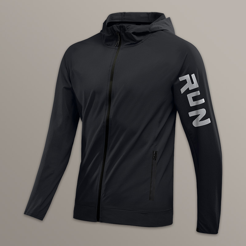 abrigo de hombre, chaqueta deportiva a prueba de viento y lluvia, entrenamiento de primavera, ropa de correr, primavera y otoño, chaqueta con capuz impermeable, secado rápido