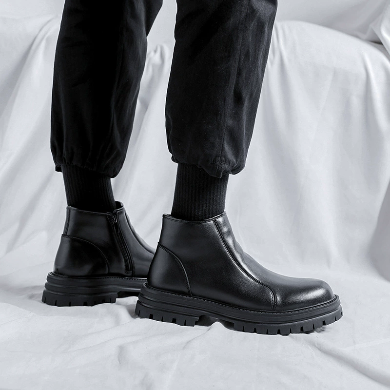 Ботинки, модные челси на платформе, европейский стиль, осень, корейский стиль