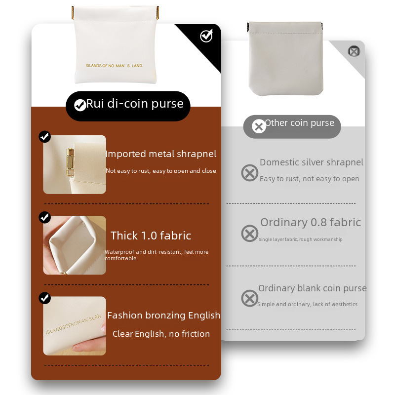 Nouveau sac de rangement en PU pour éclats d'obus, mini porte-monnaie pour femme, portefeuille pour femme, sac à cartes, sac de grande qualité, sac à cosmétiques_voghion.com