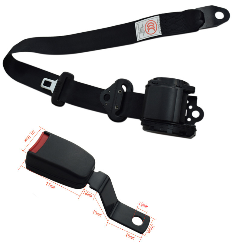 3-Point Emergency Locking | Qìchē Car seat belt - plastic-coated-k3-retractor-1128-base