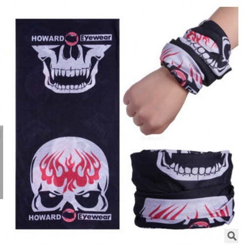 Seamless Multifunctional Magic Headscarf Cycling Face Mask Warm Scarf Halloween Prop Skeleton Head Versatile Scarf