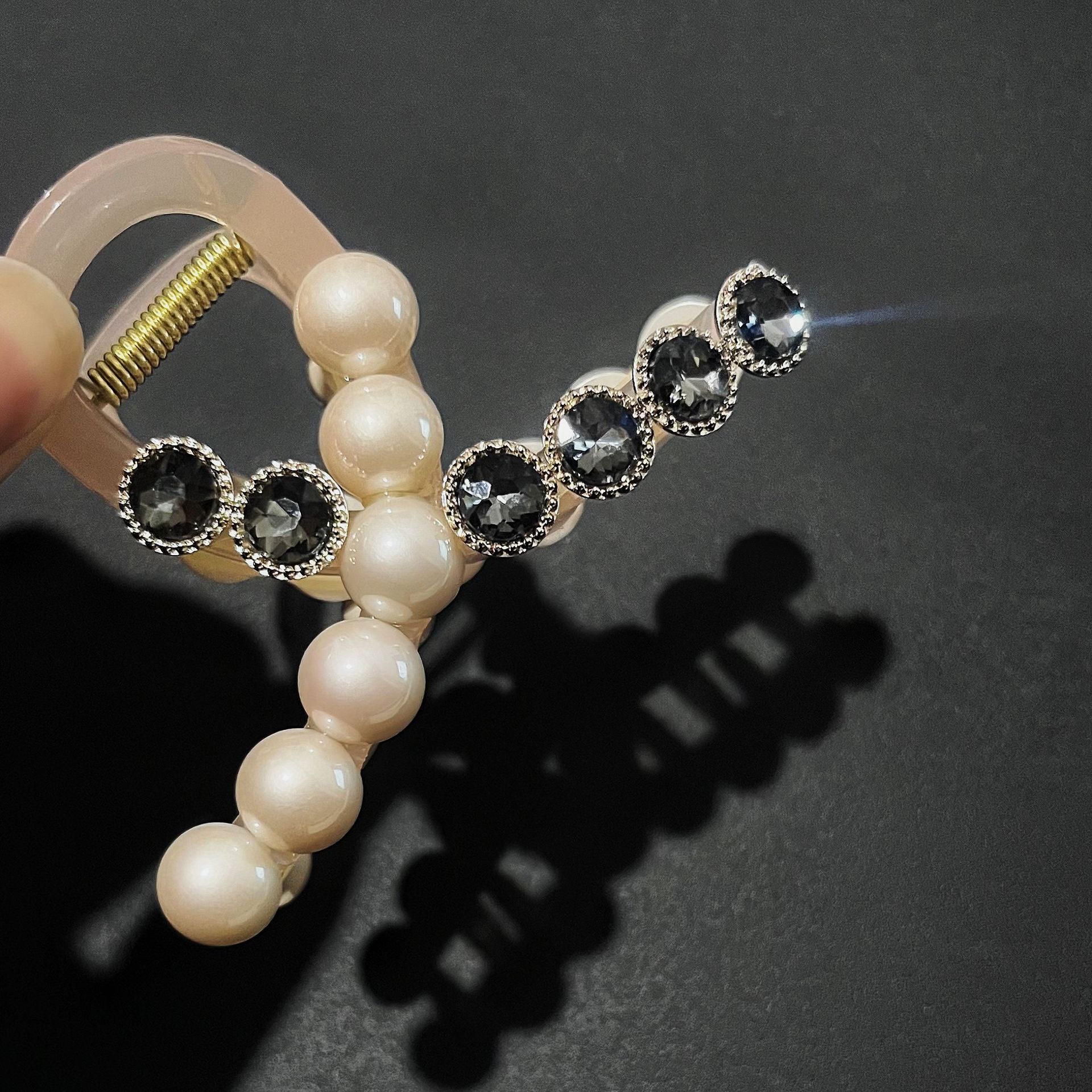 粉色-轻奢珠珠钻钻(8cm)