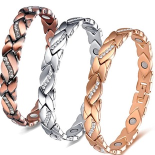 Wei Wan Europe and America Amazon new leaf bracelet diamond bracelet tree leaf magnet bracelet factory wholesale