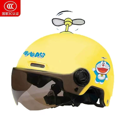 Motosiklet kaskı (dəbilqə) elementary and middle schoo - 3c-childrens-diy-yellow-yellow-windmill-tea-mirror-one-size-fits-all