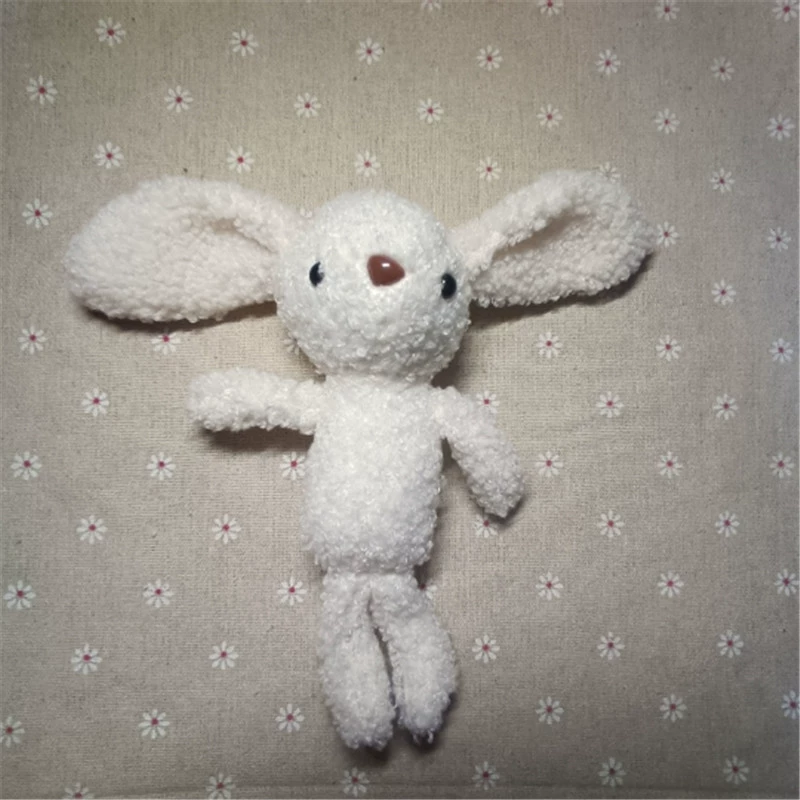 Plush Bag Charm, Handmade 8 cm Bear/Rabbit Accessory, Soft Plush Keychain, Random Color