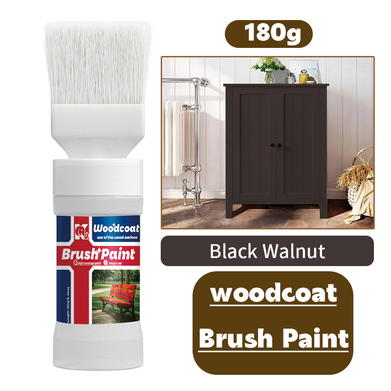 검은 호두 색상 180g 나무 브러시 페인트, 단일 브러시 옵션 도구
