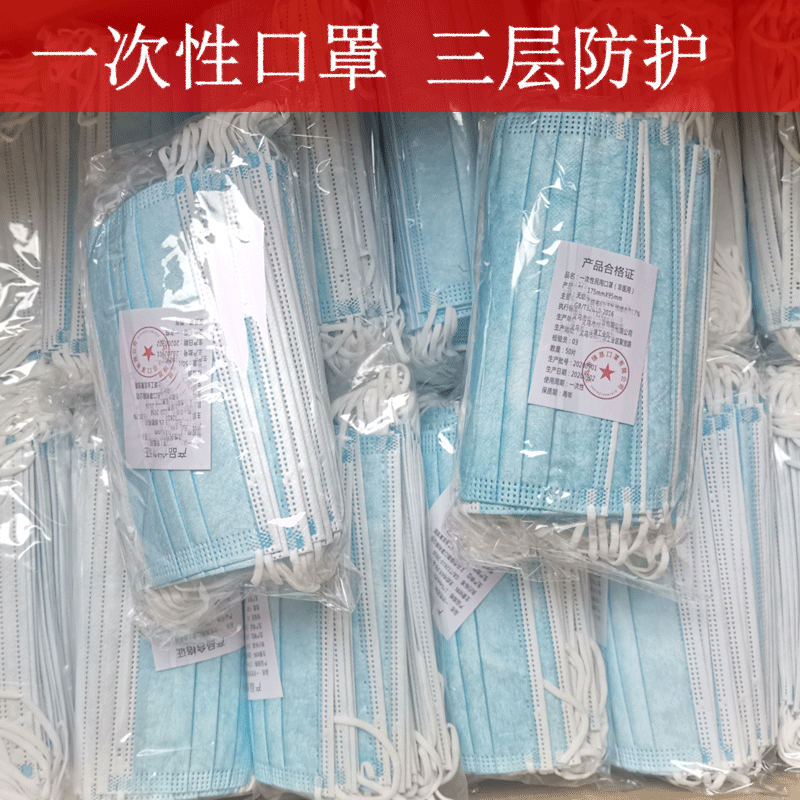 disposable Mask three layers Meltblown Meltblown protect dustproof three layers filter adult Mask goods in stock