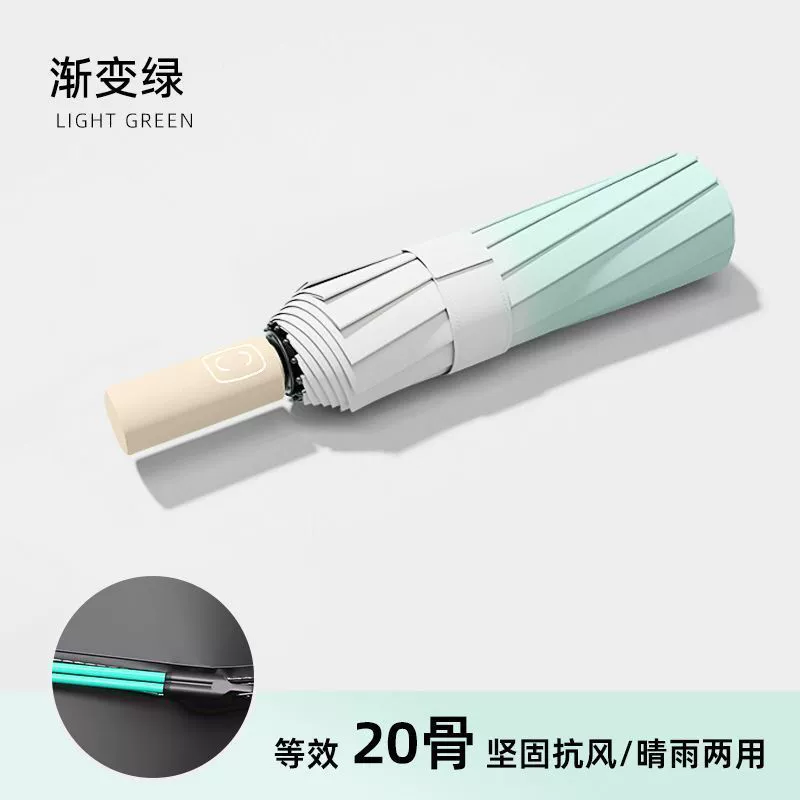 Fresh umbrella for students, handheld small capsule, gradient, sun protection, UF-protection